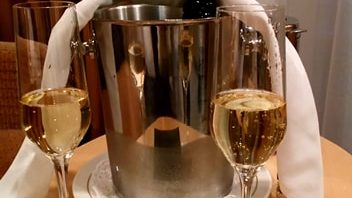 Le champagne de bienvenue