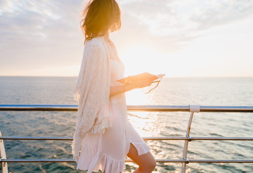 pont du bateau de croisiere